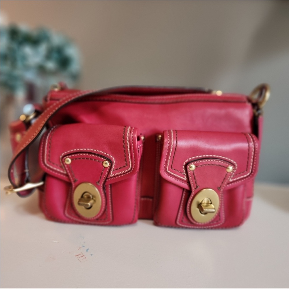 Elegant Red Leather Women's Bag